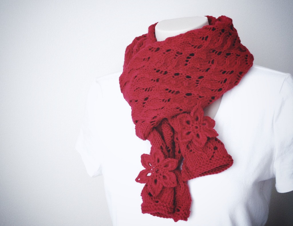 Knitting Pattern Scarf - Red Red Scarf