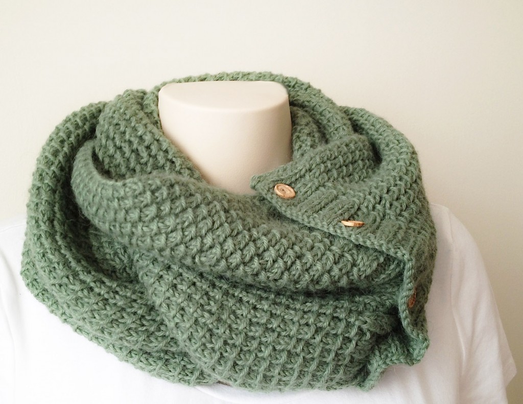 Knitting Pattern Textured Scarf and Cowl