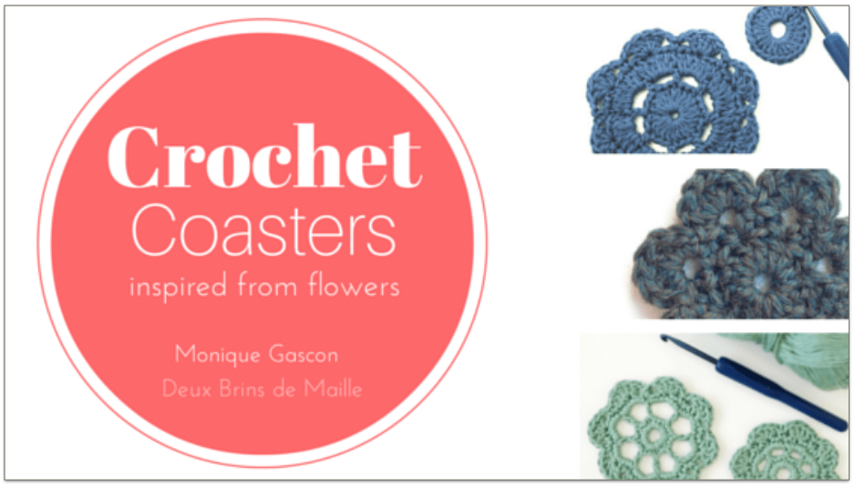 Free eBook |Crochet Coasters Inspired by Flowers | deuxbrinsdemaille.com