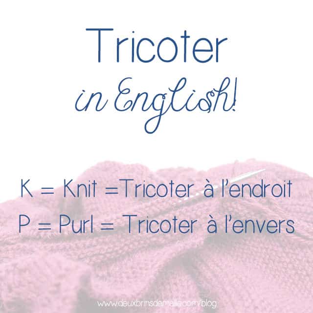 Tricoter en anglais