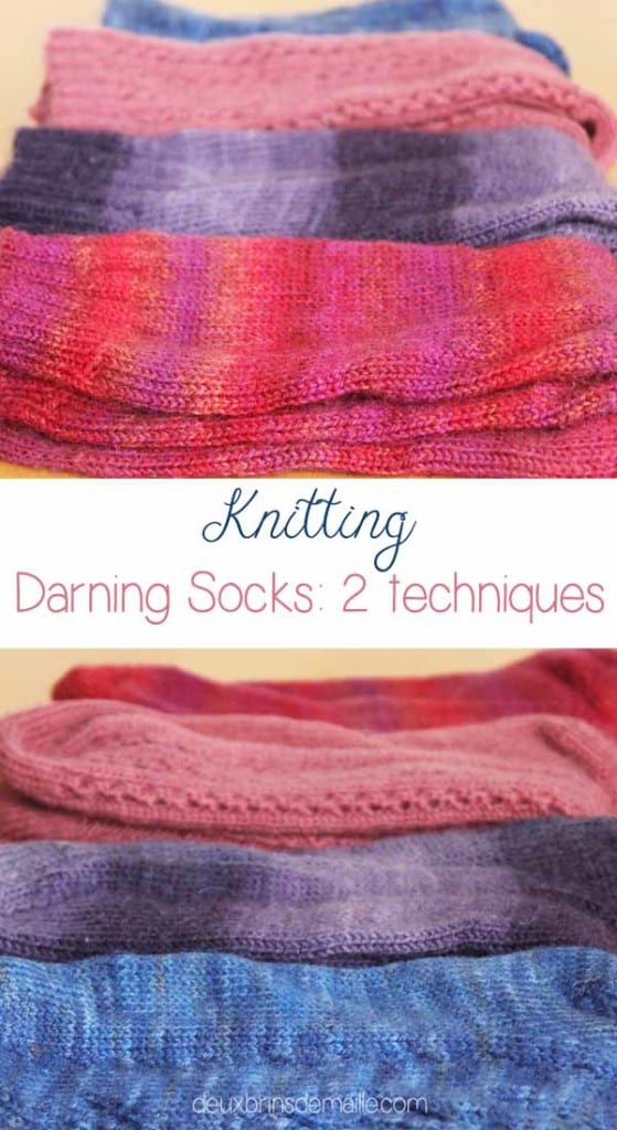 Darning Knitted Socks: 2 Techniques
