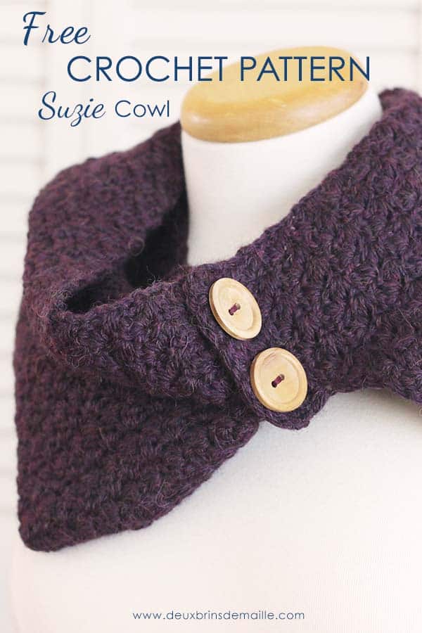Deux Brins de Maille - Free Crochet Pattern - Suzie Cowl