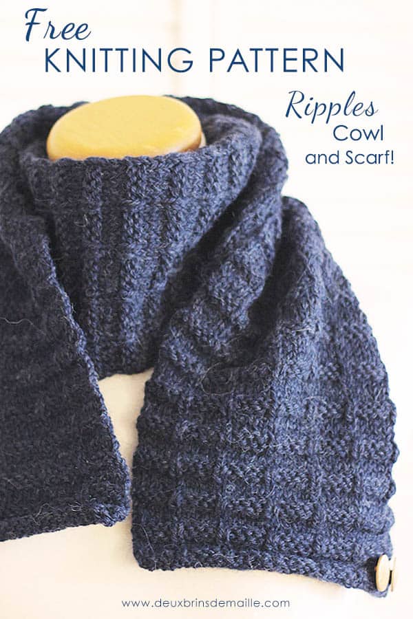 Deux Brins de Maille - Free Knitting Pattern Scarf - Ripples Cowl 2