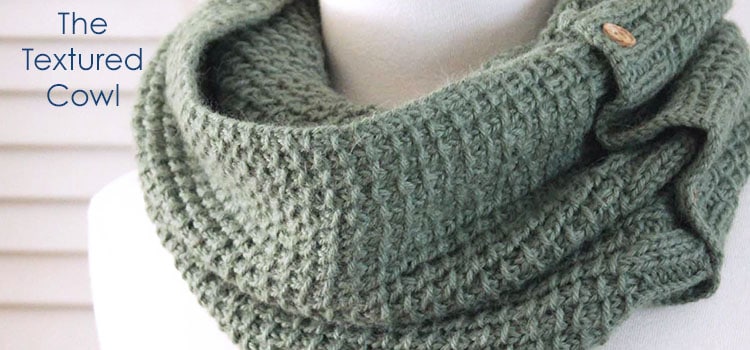 Knitting Pattern Scarf, the Textured Cowl