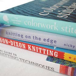 Knitting and Crochet Book and Supplies
